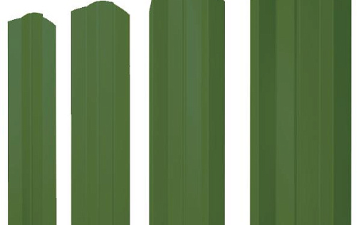 Штакетник фигурный Grand Line М-образный B с покрытием Полиэстер 0,45 мм RAL 6002