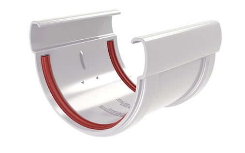 Соединитель желоба ПВХ Grand Line Дизайн 135/90 RAL 9003