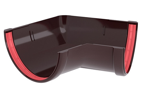 Угол желоба ПВХ 120 мм Grand Line Классика 135 градусов RAL 8017