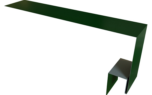 Планка околооконная сложная (Блок-хаус, Экобрус) 200x75x25 Grand Line с покрытием Satin 0,5 мм RAL 6005