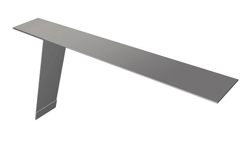 Карнизная планка фальц Grand Line 130x80 с покрытием Полиэстер 0,45 мм RAL 9003