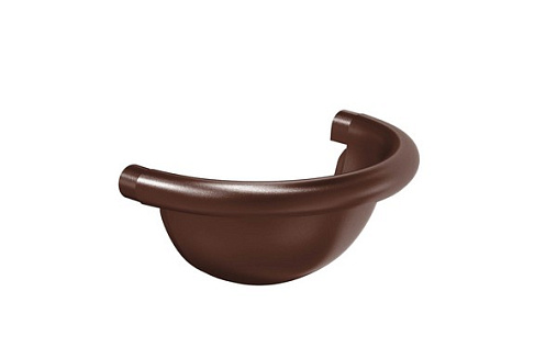 Полукруглая заглушка желоба Aquasystem Премиум 150 мм, Pural Matt, RAL 8017