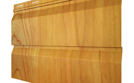 Металлический сайдинг Grand Line Корабельная доска XL Cherry Wood с покрытием Colority Print 0.45 мм