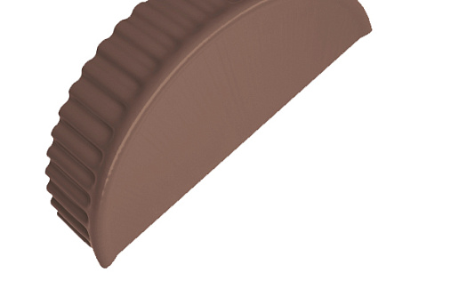 Малая торцевая заглушка Grand Line с покрытием Полиэстер 0,45 мм RAL 8017