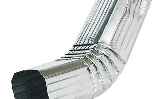 Колено трубы прямоугольное Grand Line Vortex 60° градусов 103x77 мм RAL 9003