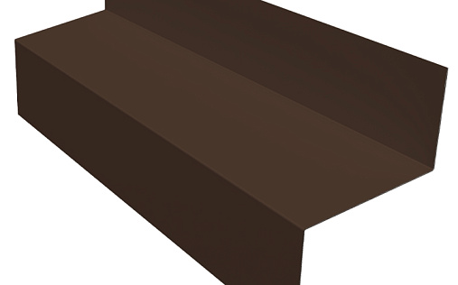 Отлив межэтажный 45 Grand Line с покрытием Satin 0,5 мм RAL 8017