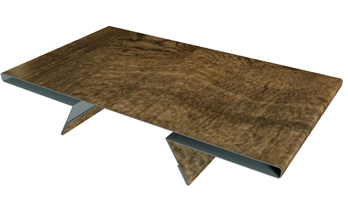 Планка стыковочная составная верхняя Grand Line с покрытием Print Premium 0,45 мм Antique Wood