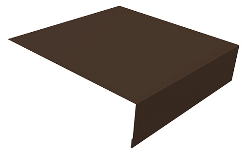 Планка околооконная простая 200x50 Grand Line с покрытием Полиэстер 0,45 мм RAL 8017