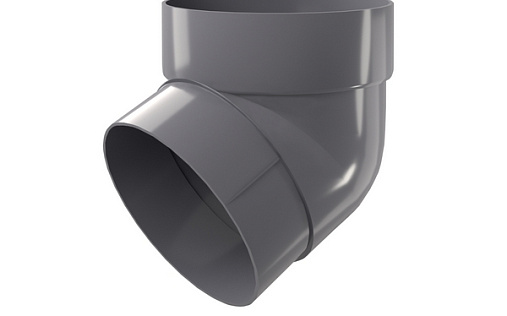 Колено круглой трубы 67° градусов ПВХ Grand Line Дизайн 135/90 RAL 7024