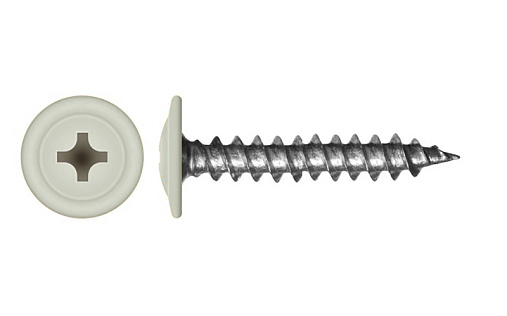Саморез с прессшайбой по дереву 4,2x25 RAL 9010 (500 шт)