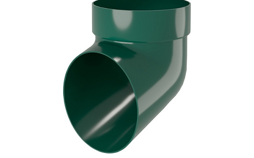 Колено круглой трубы ПВХ сливное Grand Line Классика RAL 6005