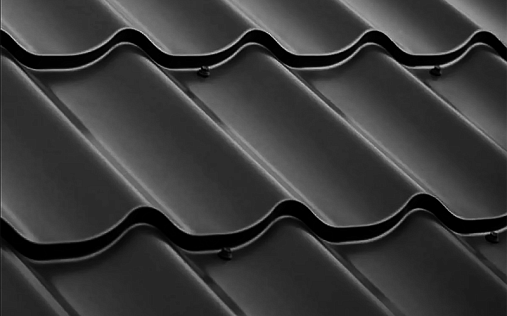 Металлочерепица Классик RAL 9005 с покрытием Satin 0.5 мм