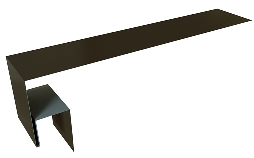 Планка околооконная сложная 200x50x18 (j-фаска) Grand Line с покрытием Velur X 0,5 мм RR 32