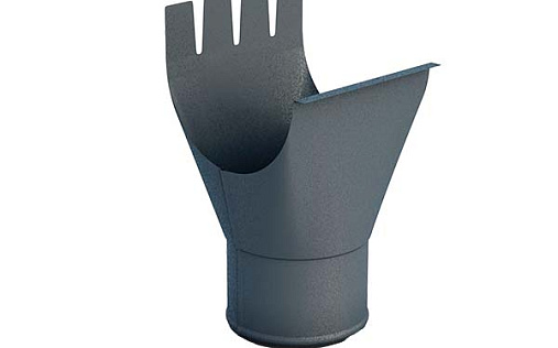 Выпускная воронка Металл Профиль Foramina Freeze 125/100 мм RAL 7024