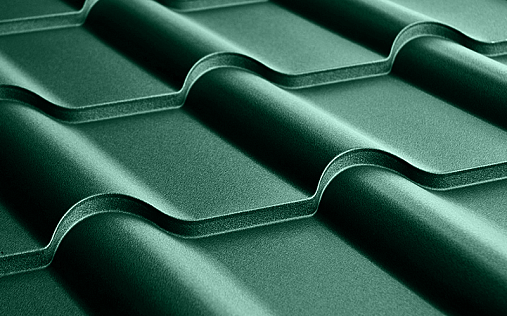 Металлочерепица Камея RAL 6005 с покрытием Satin 0.5 мм