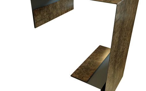 Планка угла внешнего составная верхняя Grand Line с покрытием Print Premium 0,45 мм Antique Wood