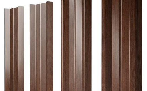 Штакетник Grand Line М-образный B с покрытием Print Elite 0,45 мм Choco Wood TwinColor