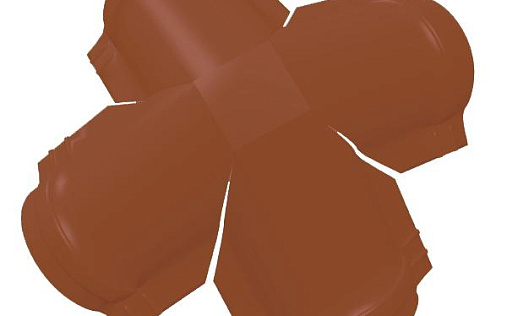 Четверник малого полукруглого конька Grand Line с покрытием Полиэстер 0,45 мм RAL 8004