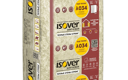 Минеральная вата Isover Тёплые стены Стронг 100 мм