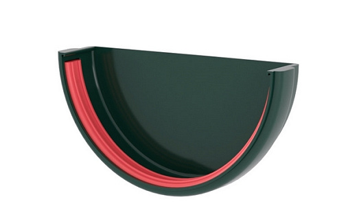 Заглушка желоба 120 мм Grand Line Классика RAL 6005