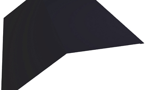 Планка плоского конька 115x30x115 Grand Line с покрытием Полиэстер 0,45 мм RAL 9005