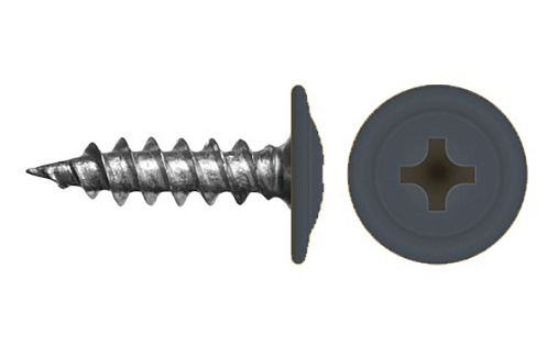 Саморез с прессшайбой по дереву 4,2x16 RAL 9004 (1000 шт)