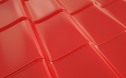 Металлочерепица Монтеррей RAL 3020 с покрытием NormanMP 0.5 мм