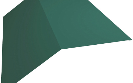 Планка плоского конька 115x30x115 Grand Line с покрытием Полиэстер 0,45 мм RAL 6005