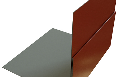 Планка приёмная оконная Grand Line с покрытием Satin 0,5 мм RAL 8004