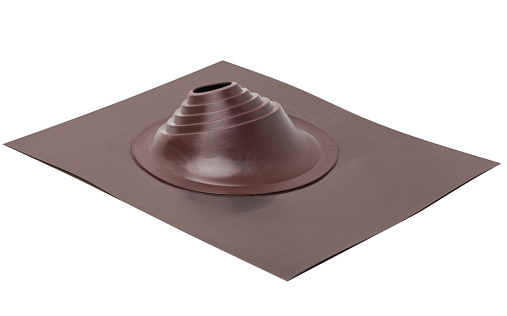 Проходка угловая Master Flash №1 диаметром 75-200 мм, 600х500 мм, коричневый, EPDM (фланец окрашен)