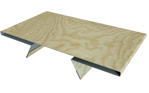 Планка стыковочная составная верхняя Grand Line с покрытием Print Premium 0,45 мм Golden Wood