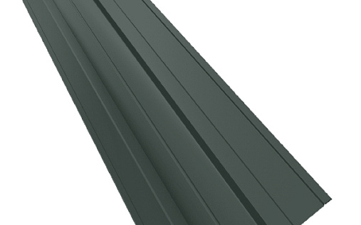 Фигурная планка верхней ендовы 100x100 Grand Line с покрытием Полиэстер 0,45 мм RAL 7005