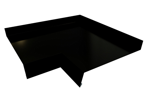 Угол отлива 200 внутренний Grand Line с покрытием Velur X 0,5 мм RAL 9005