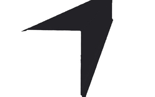 Планка конька односкатной кровли 160x160 Grand Line с покрытием Полиэстер 0,45 мм RAL 9005