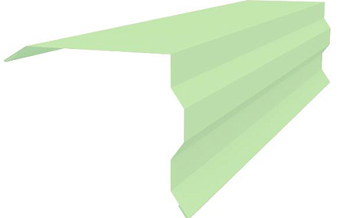 Торцевая фигурная планка 100x85 Grand Line с покрытием Полиэстер 0,45 мм RAL 6019