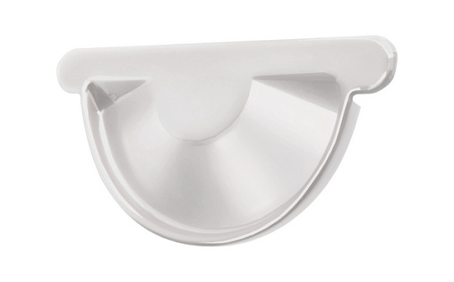 Заглушка желоба Grand Line Optima 125 мм RAL 9003