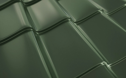 Металлочерепица Ламонтерра XL RAL 6007 с покрытием VikingMP E 0.5 мм