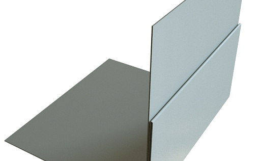 Планка приёмная оконная Grand Line с покрытием Satin 0,5 мм RAL 9003