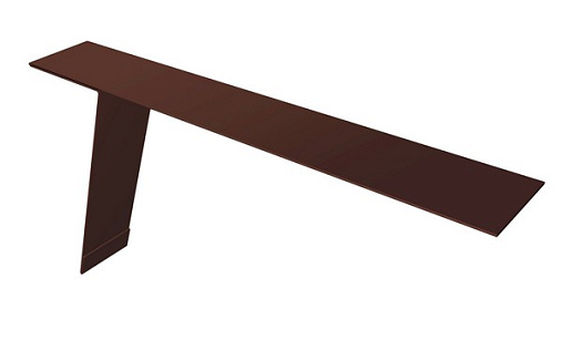 Карнизная планка фальц Grand Line 130x80 с покрытием Полиэстер 0,7 мм RAL 8017