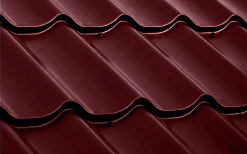 Металлочерепица Классик RAL 3005 с покрытием Satin 0.5 мм