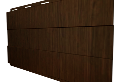 Металлический сайдинг с плёнкой Grand Line Вертикаль Prof Choco Wood с покрытием Colority Print 0.45 мм