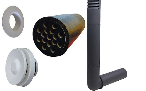 Приточный клапан Vilpe Velco с дефлектором Ross 125/135 Серый