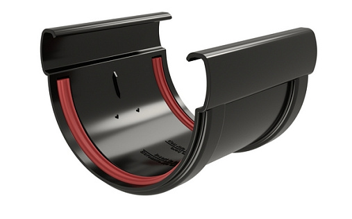 Соединитель желоба ПВХ Grand Line Дизайн 135/90 RAL 9005