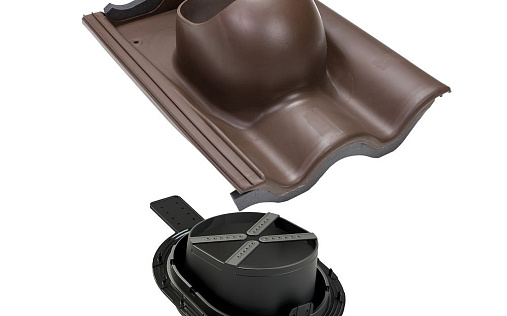 Проходной элемент Vilpe Tiili 2K Коричневый для цементно-песчаной черепицы