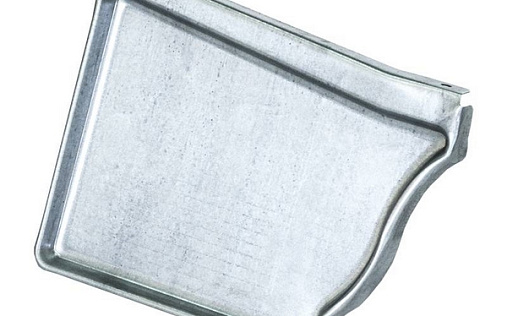 Заглушка желоба правая Grand Line Vortex 127 мм RAL 9003