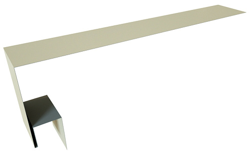 Планка околооконная сложная 250x75x18 (j-фаска) Grand Line с покрытием Satin 0,5 мм RAL 1015