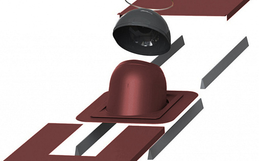 Проходной элемент Vilpe Piippu с окантовкой No.2 Красный