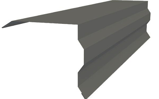 Торцевая фигурная планка 100x85 Grand Line с покрытием Полиэстер 0,45 мм RAL 7024