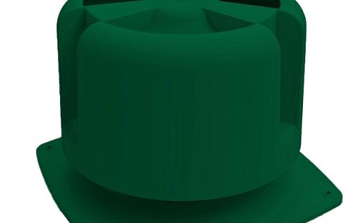 Основание для шахты Krovent Base-VT 270x270 мм с колпаком Hupcap 270 Зелёный