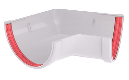 Угол желоба ПВХ 120 мм Grand Line Классика 135 градусов RAL 9003